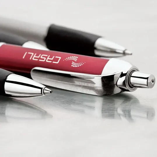 Daria Ballpoint Pen with Triangular Barrel and Rubber Grip