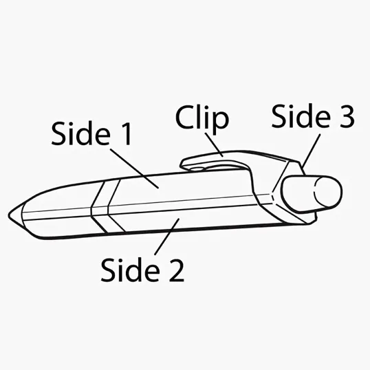 Daria Ballpoint Pen with Triangular Barrel and Rubber Grip — view 2