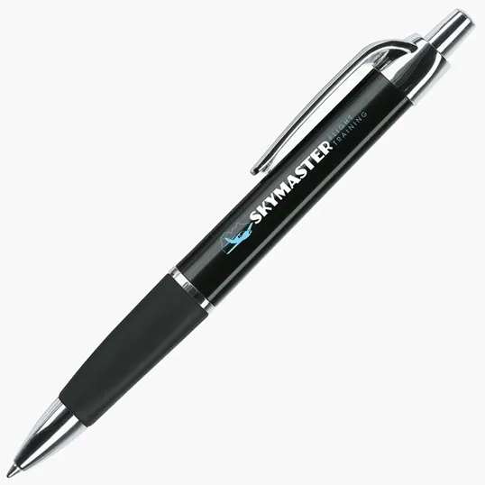 Daria Ballpoint Pen with Triangular Barrel and Rubber Grip — view 3