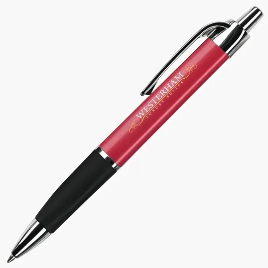 Daria Ballpoint Pen with Triangular Barrel and Rubber Grip — view 4