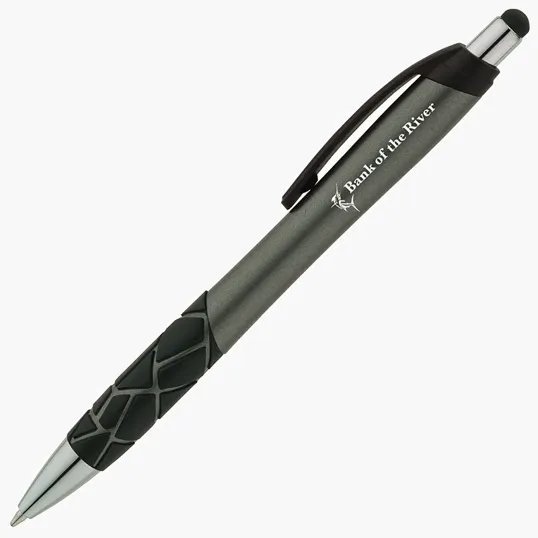 Basics Plastik Geo Ballpoint Pen with Stylus — view 3