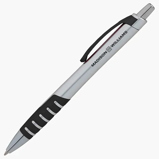 Apex Silver Plunge-Action Ballpoint Pen — view 2