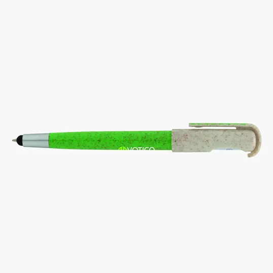 Charlie Plunge-Action Ballpoint Pen with Stylus and Mood Face — view 8
