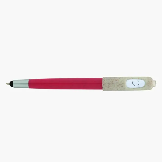 Charlie Plunge-Action Ballpoint Pen with Stylus and Mood Face — view 36