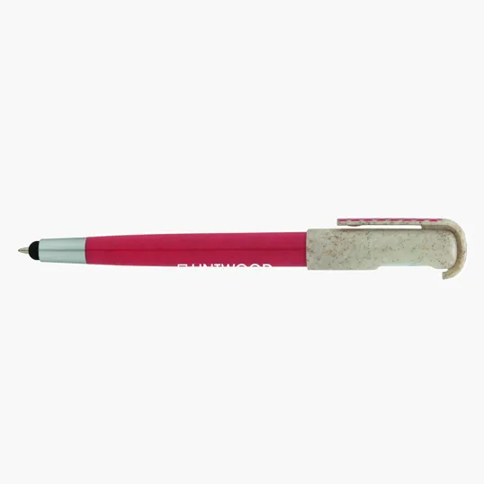 Charlie Plunge-Action Ballpoint Pen with Stylus and Mood Face — view 38