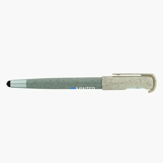 Charlie Plunge-Action Ballpoint Pen with Stylus and Mood Face — view 49