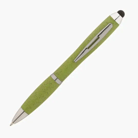 Basics Plastik Olivia Twist-Action Ballpoint Pen with Stylus — view 3