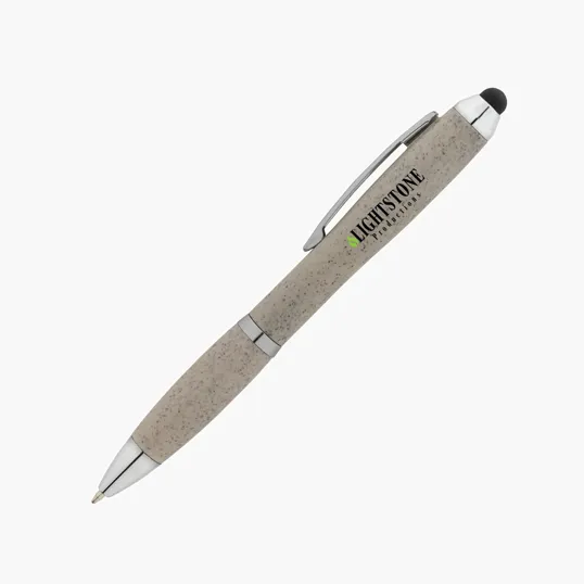 Basics Plastik Olivia Twist-Action Ballpoint Pen with Stylus — view 8
