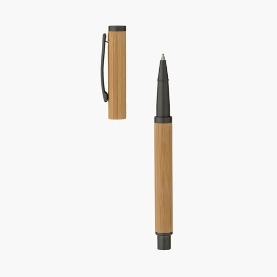 Hana Bamboo Cap-Off Ballpoint Pen — view 6