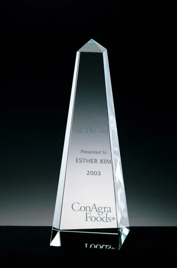 Dolmen II Medium Crystal Obelisk Award — view 2
