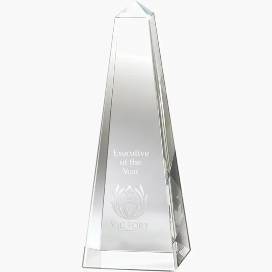 Dolmen II Medium Crystal Obelisk Award — view 3