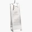 Estrela Silver Star Tower Crystal Award — view 3