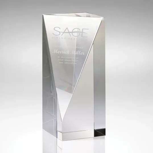 Calle Il Large Wedge Cut Crystal Block