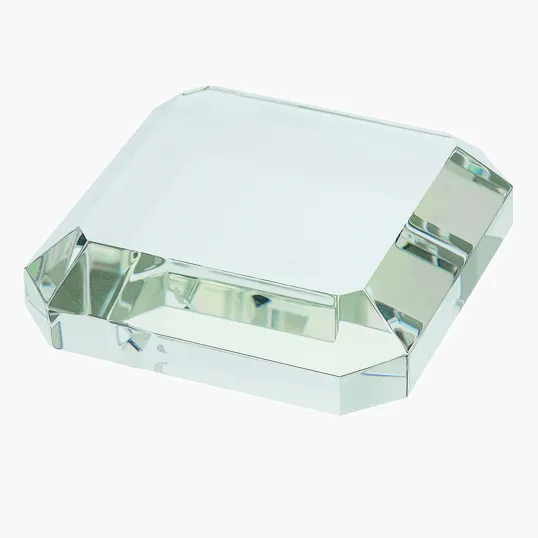 Taranto Square Crystal Paperweight — view 3