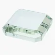 Taranto Square Crystal Paperweight — view 3