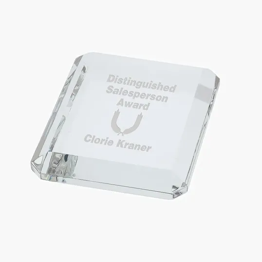 Prato Rectangle Crystal Paperweight — view 4