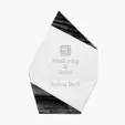 Aquila Crystal Polygon Award with Marble Trim