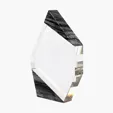 Aquila Crystal Polygon Award with Marble Trim — view 2