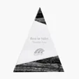 Vega Triangle Crystal Award with Marble Trim
