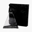 Vega Triangle Crystal Award with Marble Trim — view 3