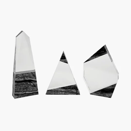 Deneb Crystal Obelisk with Marble Base — view 4
