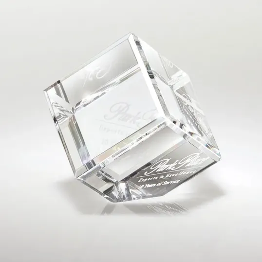 Small Crystal Corner Block Award