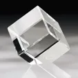 Small Crystal Corner Block Award — view 2