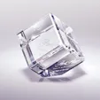 Small Crystal Corner Block Award — view 6