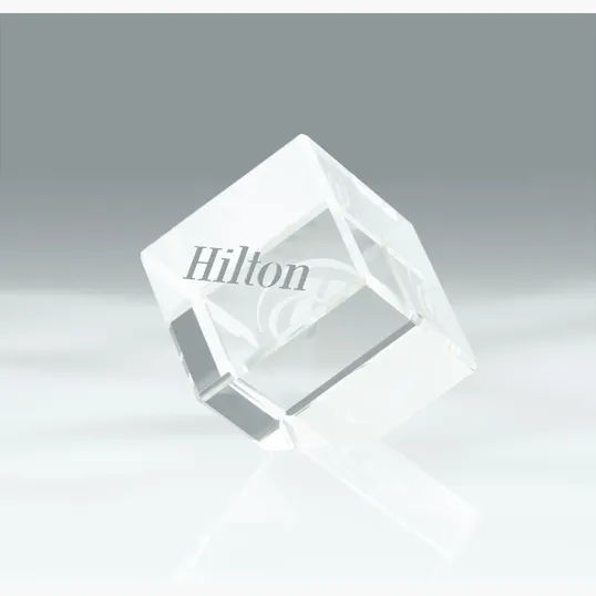 Small Crystal Corner Block Award — view 4