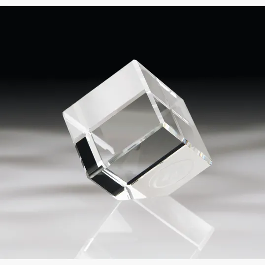 Small Crystal Corner Block Award — view 5
