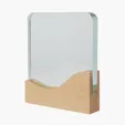 Ola Crystal Award with Wood Base — view 2