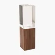 Cressida Crystal Tower with Wood Base — view 2