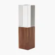 Cressida Crystal Tower with Wood Base — view 3