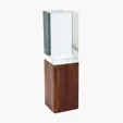 Cressida Crystal Tower with Wood Base — view 5