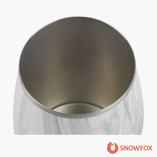 Snowfox® 13.5 oz. Vacuum Insulated Marble Finish Pinot Noir Wine Glass — view 6