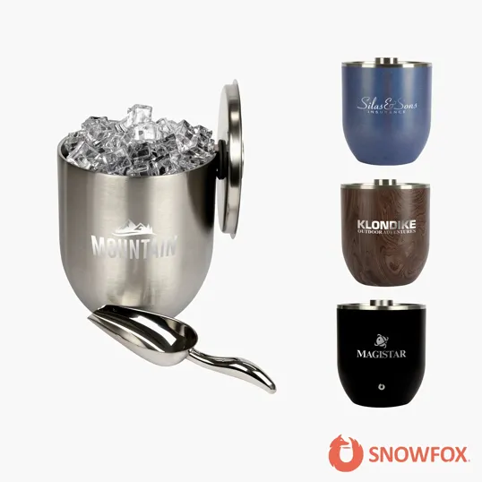 Snowfox® 3L Double Wall Stainless Steel Vacuum Insulated Ice Bucket