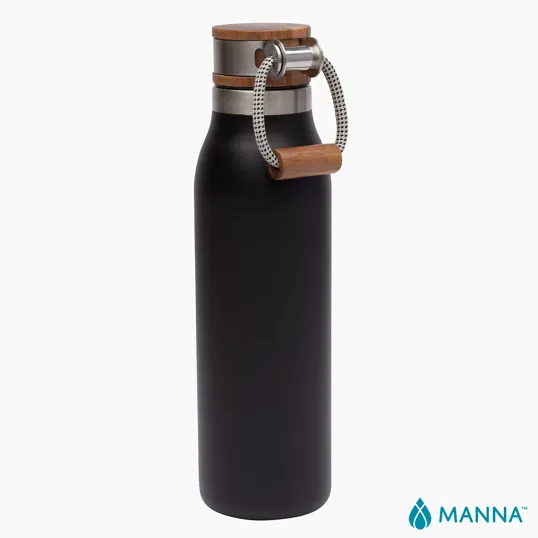 Manna™ 18 oz. Ascend Stainless Steel Water Bottle with Acacia Lid — view 2