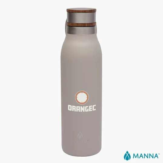 Manna™ 18 oz. Ascend Stainless Steel Water Bottle with Acacia Lid — view 3