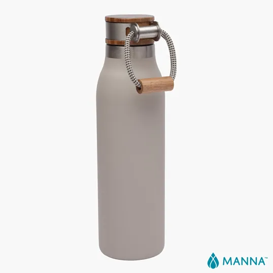 Manna™ 18 oz. Ascend Stainless Steel Water Bottle with Acacia Lid — view 4
