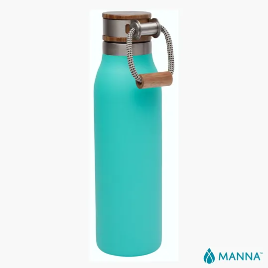 Manna™ 18 oz. Ascend Stainless Steel Water Bottle with Acacia Lid — view 6