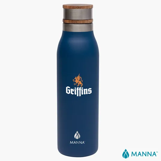 Manna™ 18 oz. Ascend Stainless Steel Water Bottle with Acacia Lid — view 8