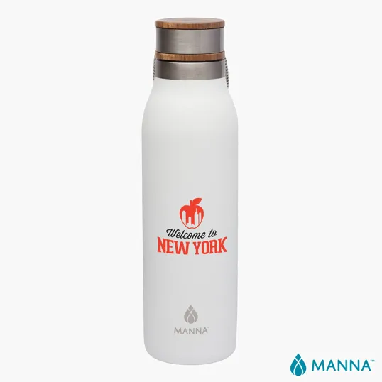 Manna™ 18 oz. Ascend Stainless Steel Water Bottle with Acacia Lid — view 10