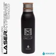 Manna™ 18 oz. Ascend Stainless Steel Water Bottle with Acacia Lid