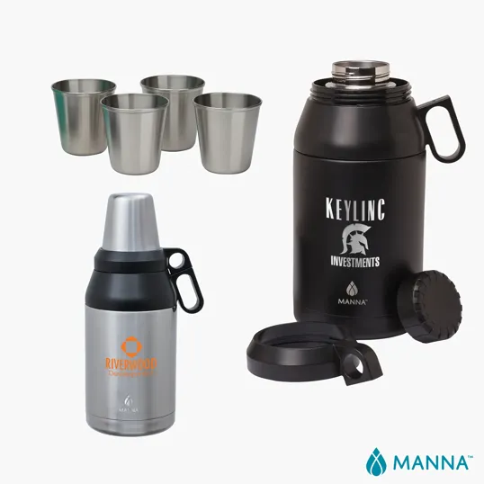 Manna™ 64 oz. Stack Growler with 4 Stackable Cups