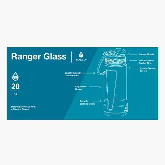 Manna™ 20 oz. Ranger Borosilicate Glass Bottle — view 9
