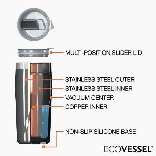 EcoVessel® The Metro 16 oz. Vacuum Insulated Tumbler — view 10