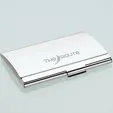 Skeda I Business Card Case, Two-Tone Silver — view 2