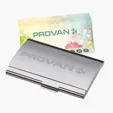 Skeda I Business Card Case, Two-Tone Silver