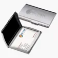 Skeda I Business Card Case, Two-Tone Silver — view 4