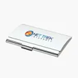 Skeda I Business Card Case, Two-Tone Silver — view 5